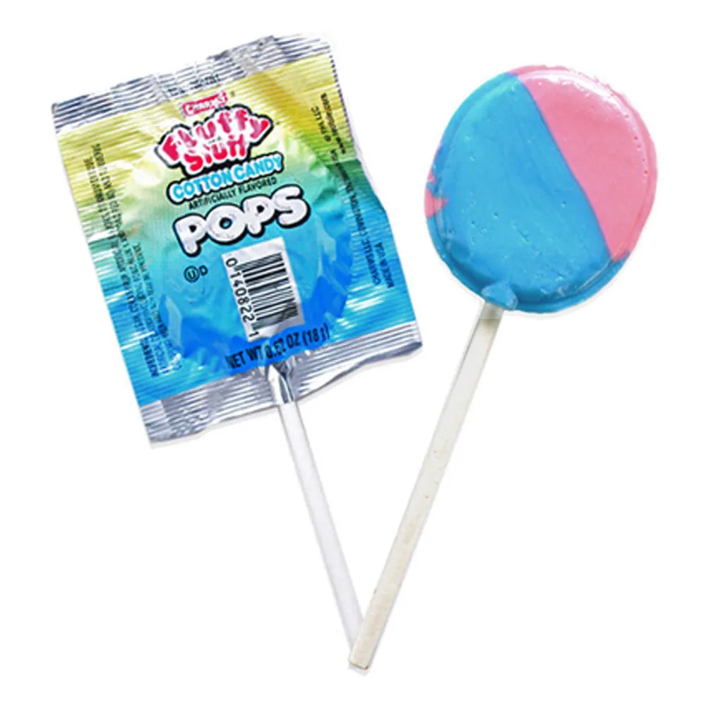 1 Bag Charms Cotton Candy Flavor Pops Lollipop Sucker Stick Candies Party 3.85oz