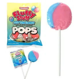 1 Bag Charms Cotton Candy Flavor Pops Lollipop Sucker Stick Candies Party 3.85oz