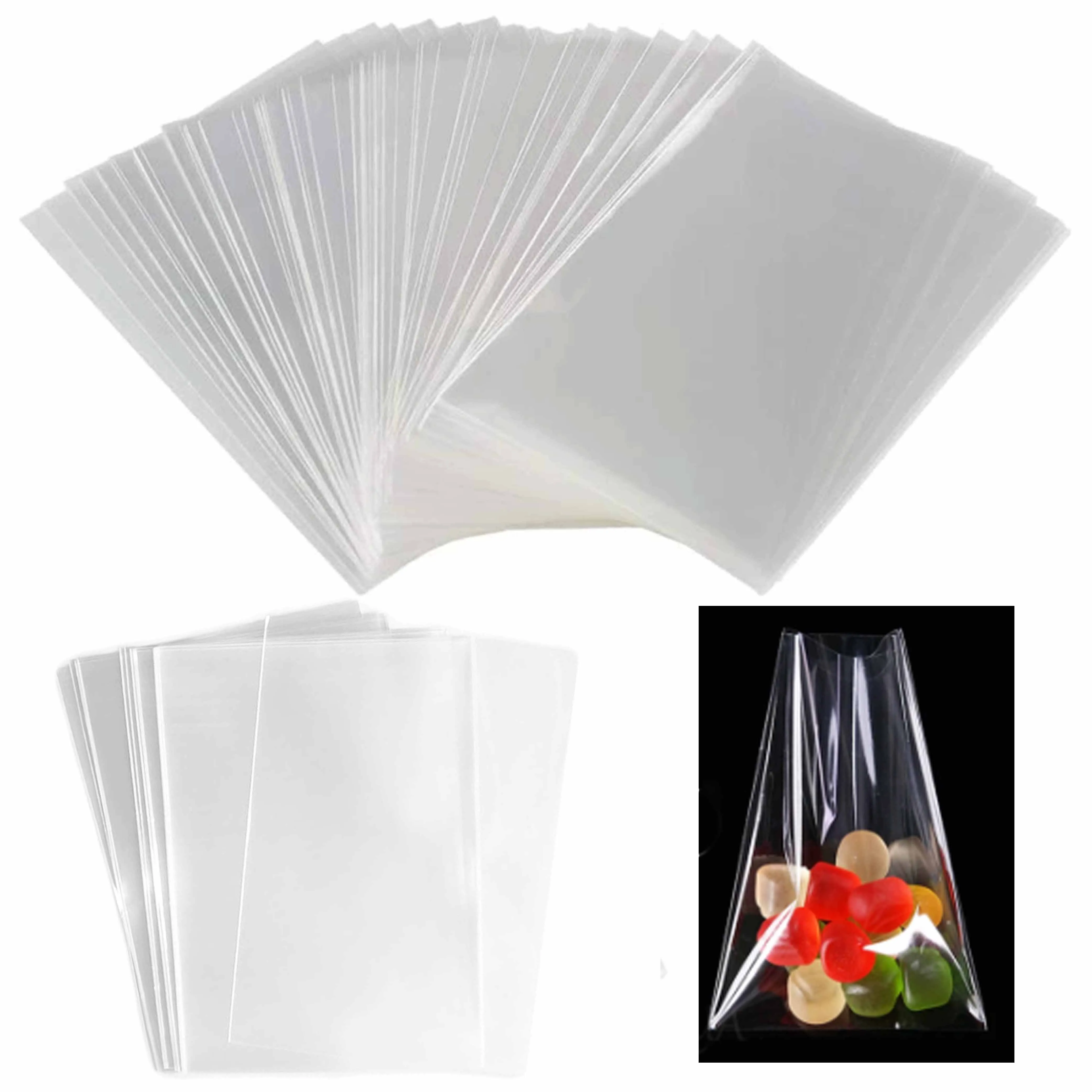100 Pc Clear Poly Bags Cello Baggies Party Candy Gift Treat Loot Favor 4"X6"