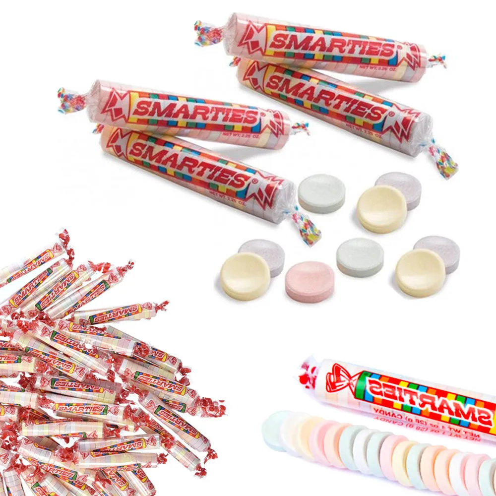12 Bags Bulk Smarties Candy Rolls Original Wrapped Classic Party Favor 3.75lbs