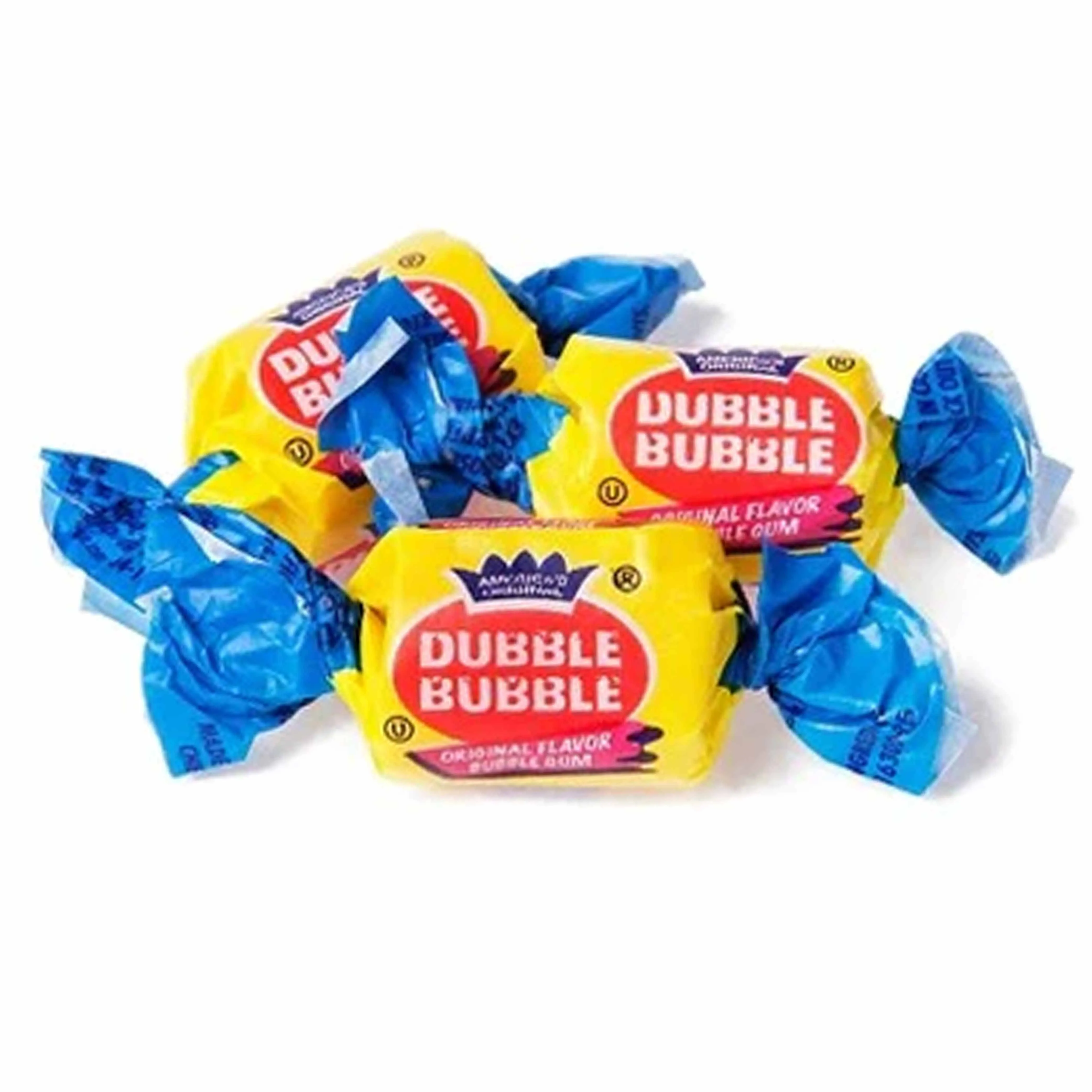 2 Bags Dubble Bubble Original Gum Chewing Candy Individually Wrapped 4.5oz Each