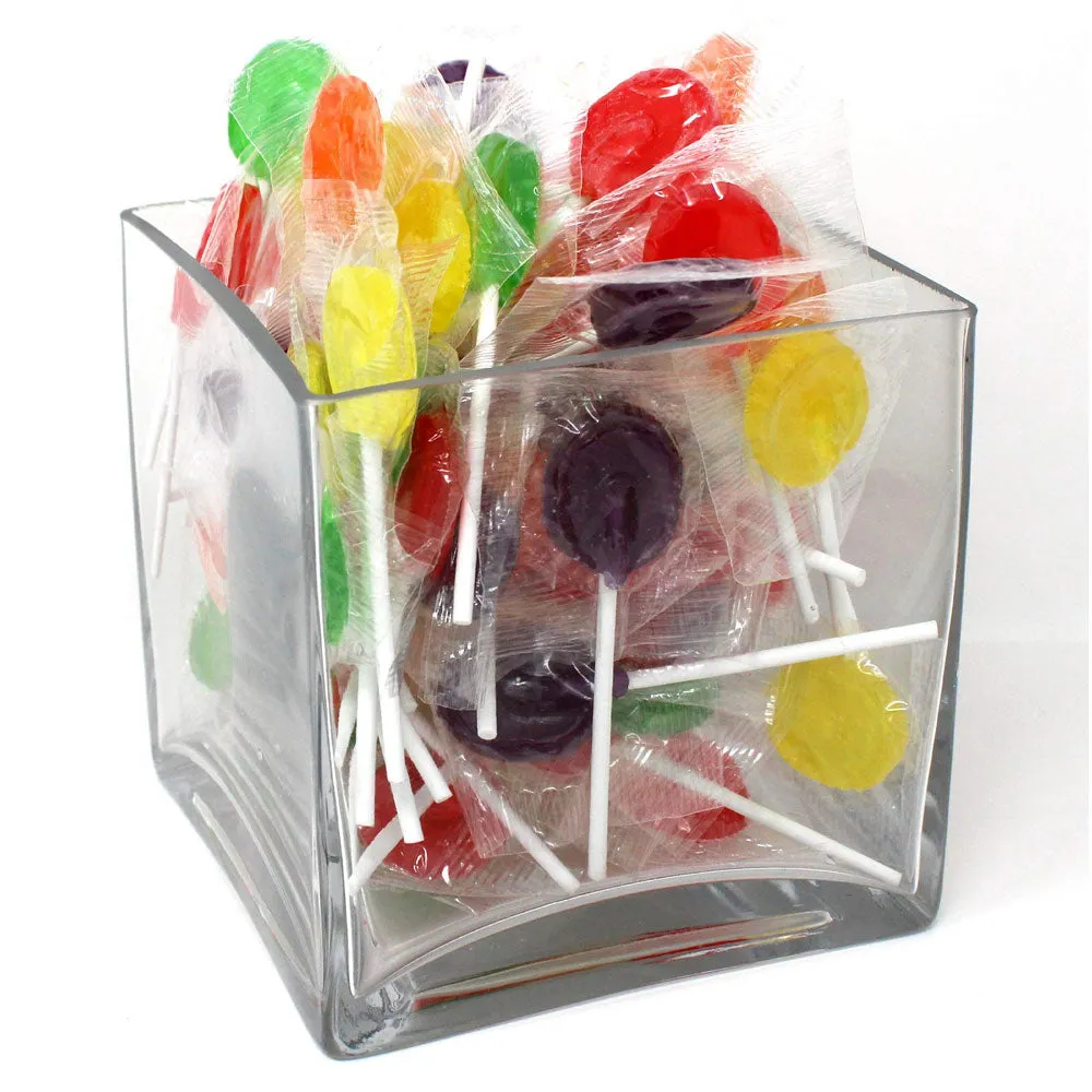 6 Bags Flavored Pops Assorted Lollipops Hard Candy Flat Sucker Sweet Party 3.5oz