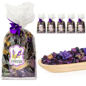 6 Bags Lavender Potpourri Aroma Scented Flower Petal Kitchen Bathroom Decor 6 oz