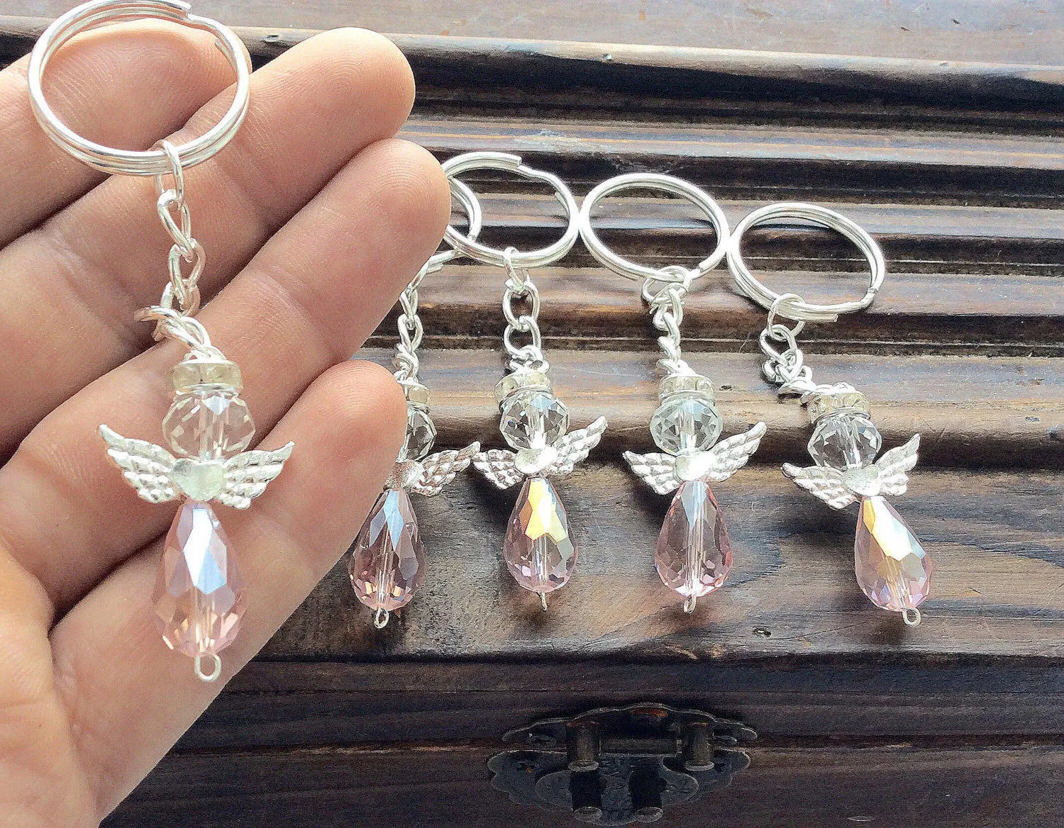 Baptism Favor /keychain gift/35pcs Angel keychain/christening favor/baptism angel favor keychains/recuerdos de bautizo