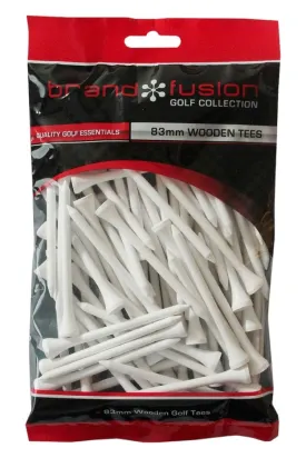 Brand Fusion Brand Fusion Wooden White Golf Tees - BULK Essential Collections