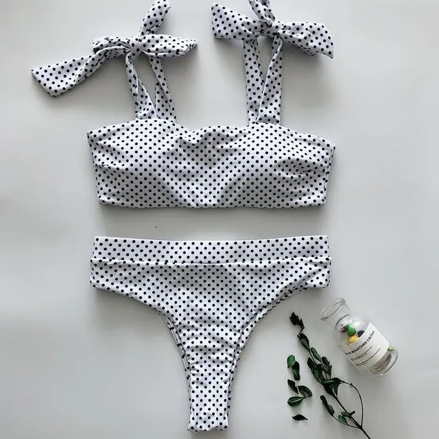 Brand Lace Up Bikini
