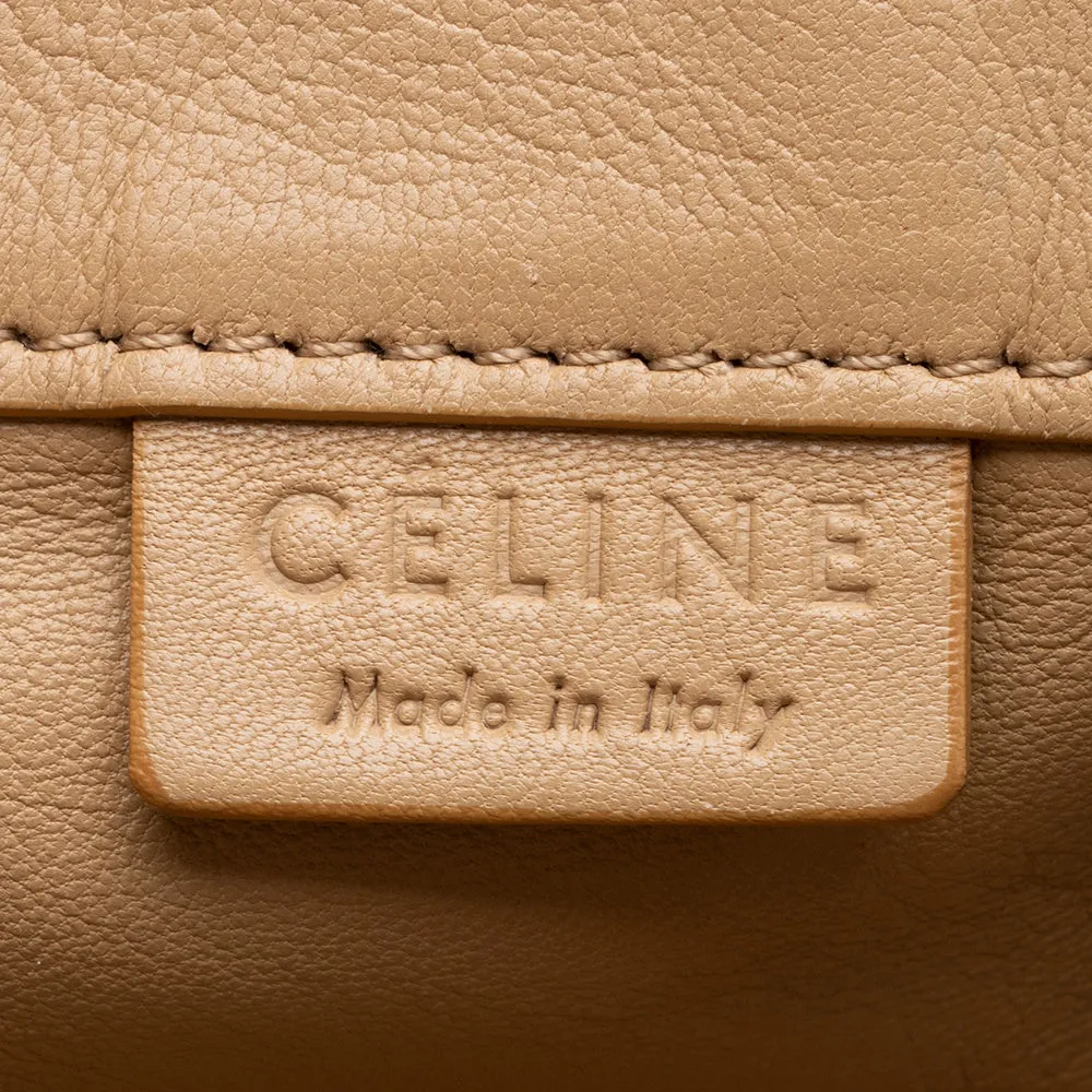Celine Lambskin Bicolor Cabas Vertical Tote (SHF-15865)