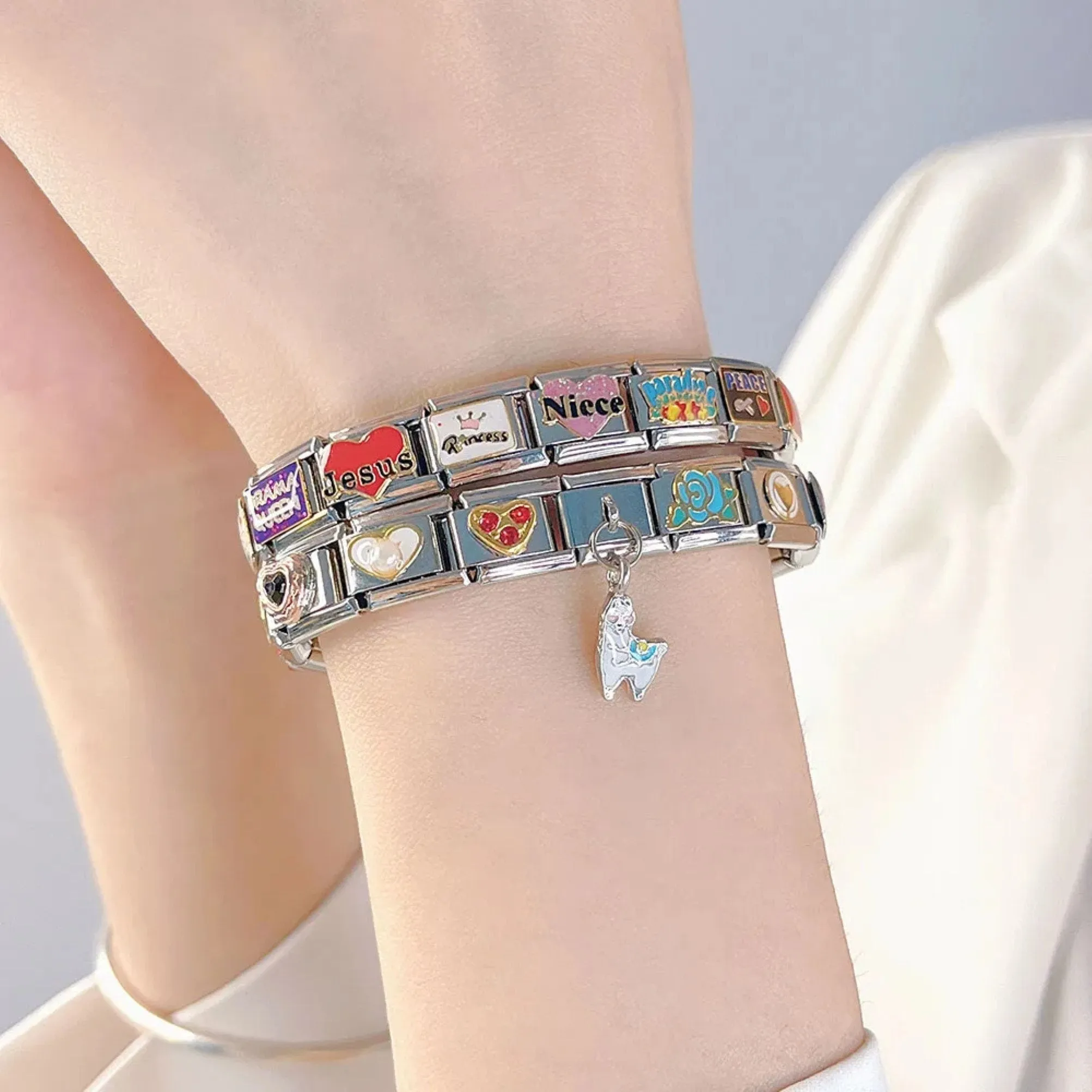 Customizable 9mm Italian Charm Bracelet Links - 38 Unique Designs - Ideal Gift for Her