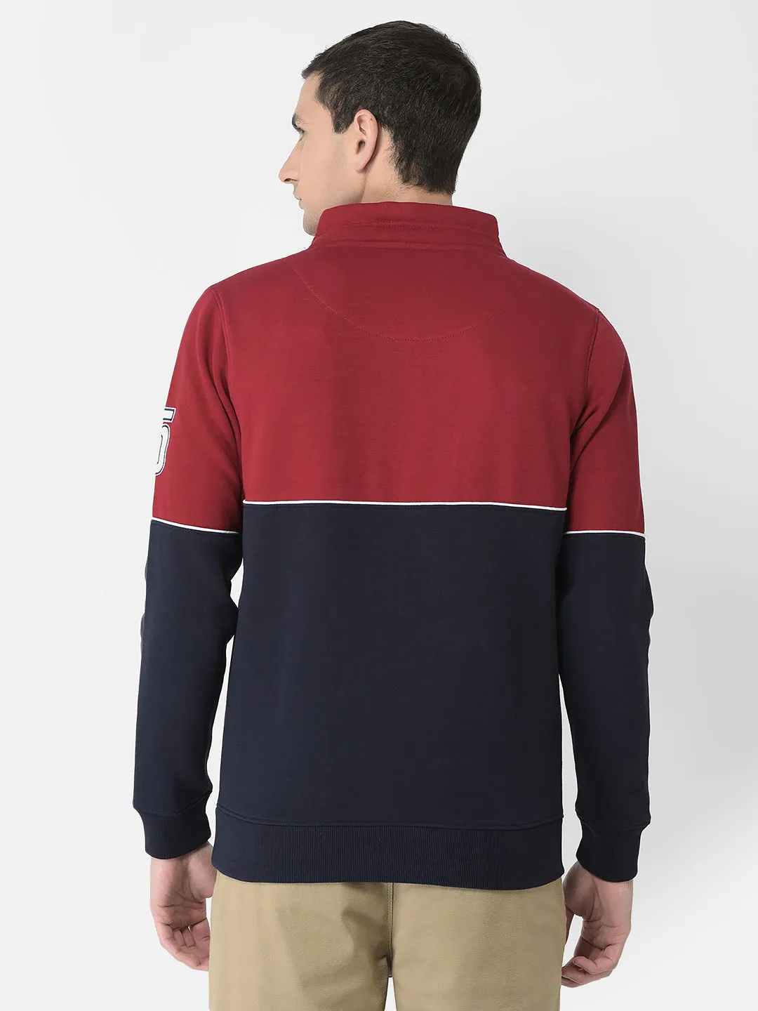 Maroon Brand-Logo Sweatshirt