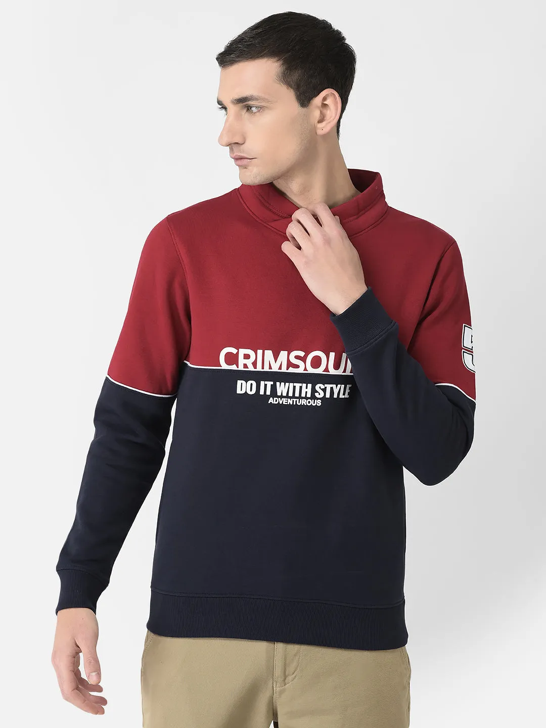 Maroon Brand-Logo Sweatshirt