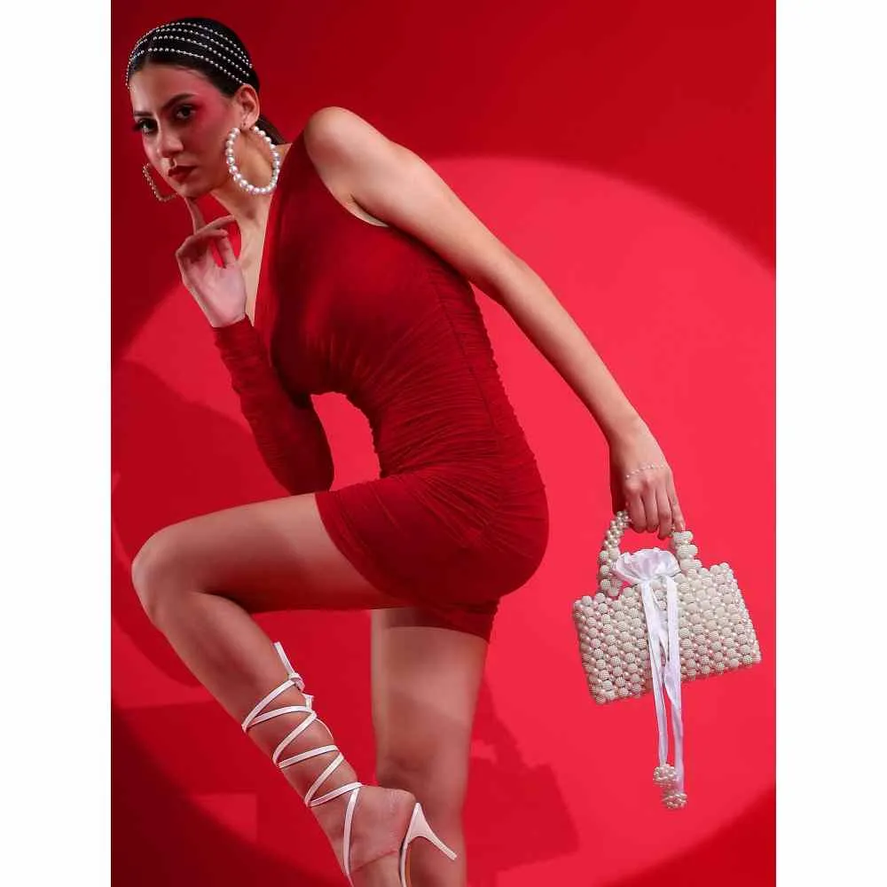 Modarta By Kamakshi Pearls An Ideal White Handbag