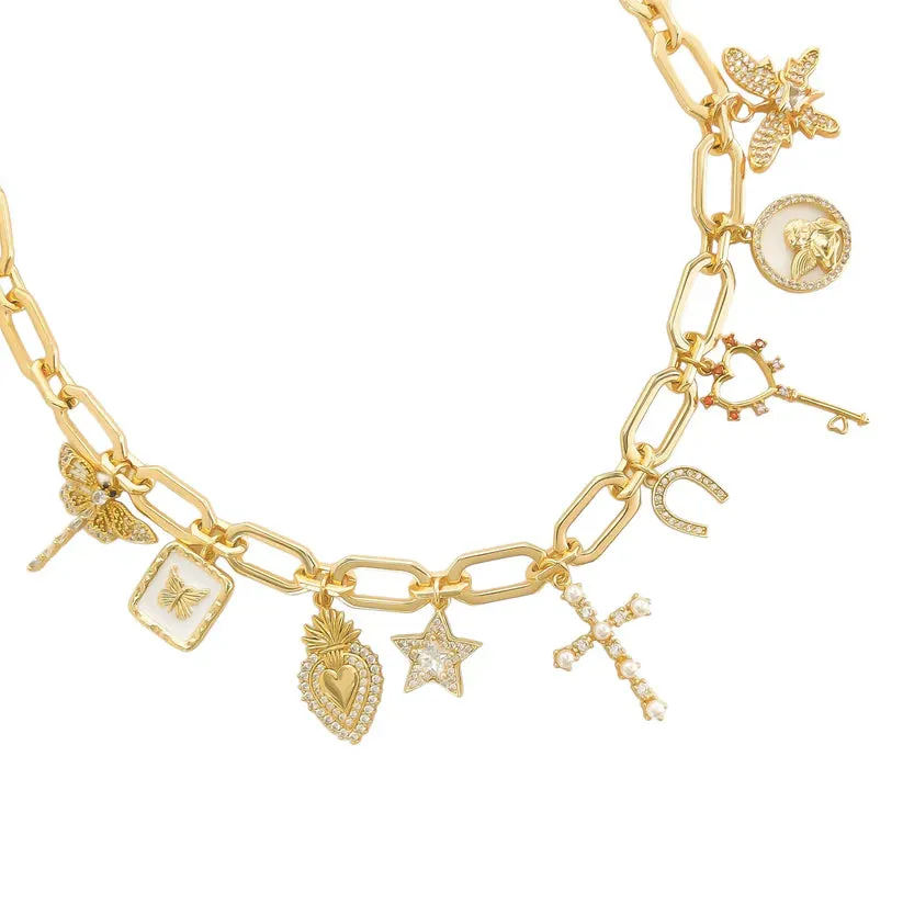 OMG Crosses Charm Necklace