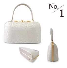 Robe De'collete'e formal bag for traditional attire for TEA ceremony【Silver】（10 different designs）