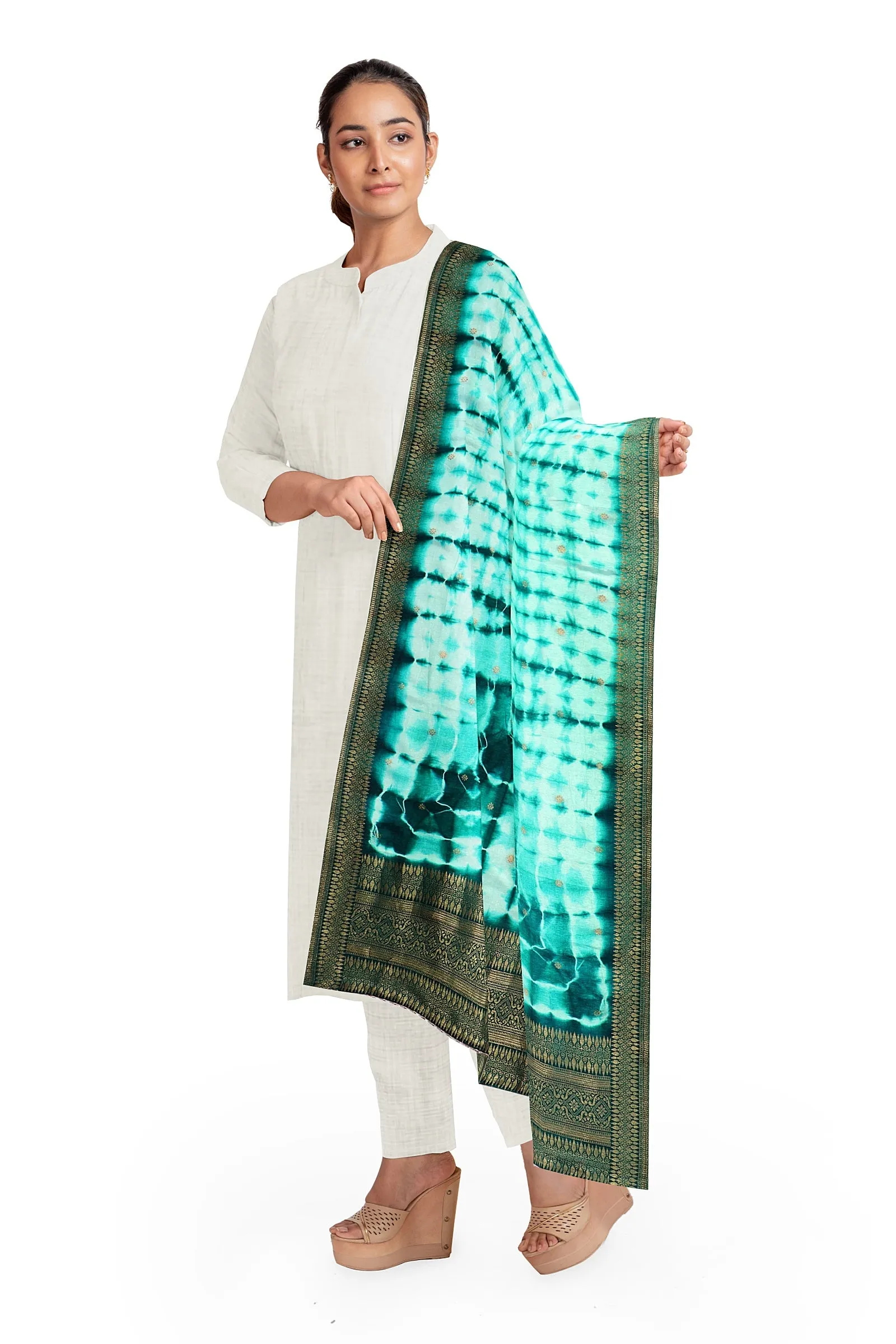 Trendy Multicolor Silk Jacquard Dupatta