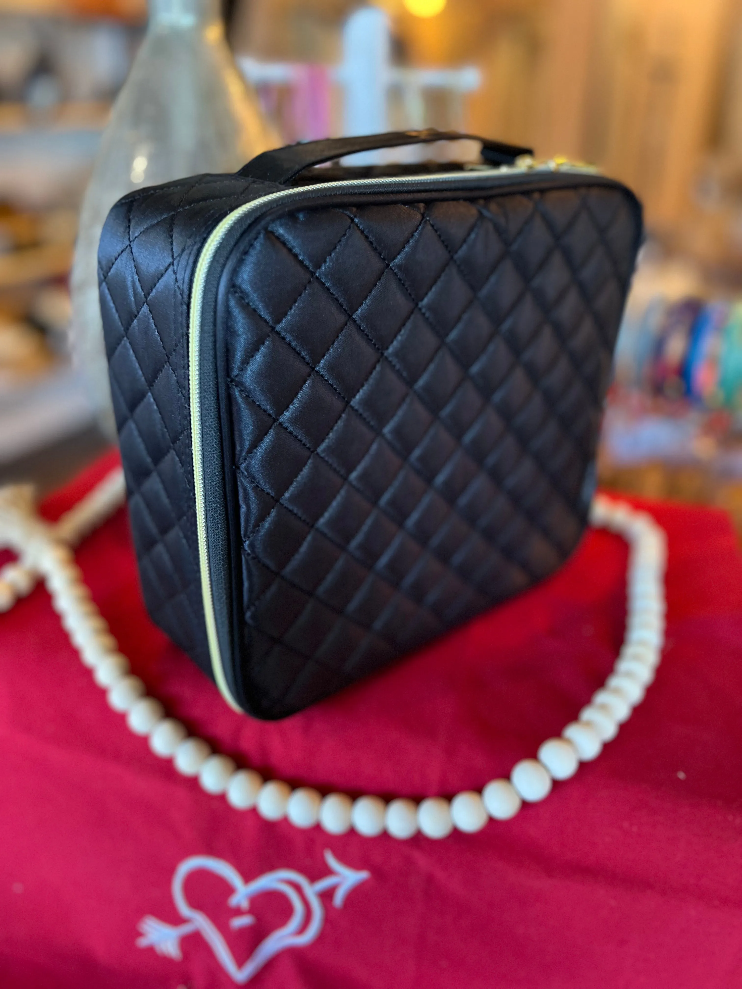 Ultimate Makeup Case in Black Quilt